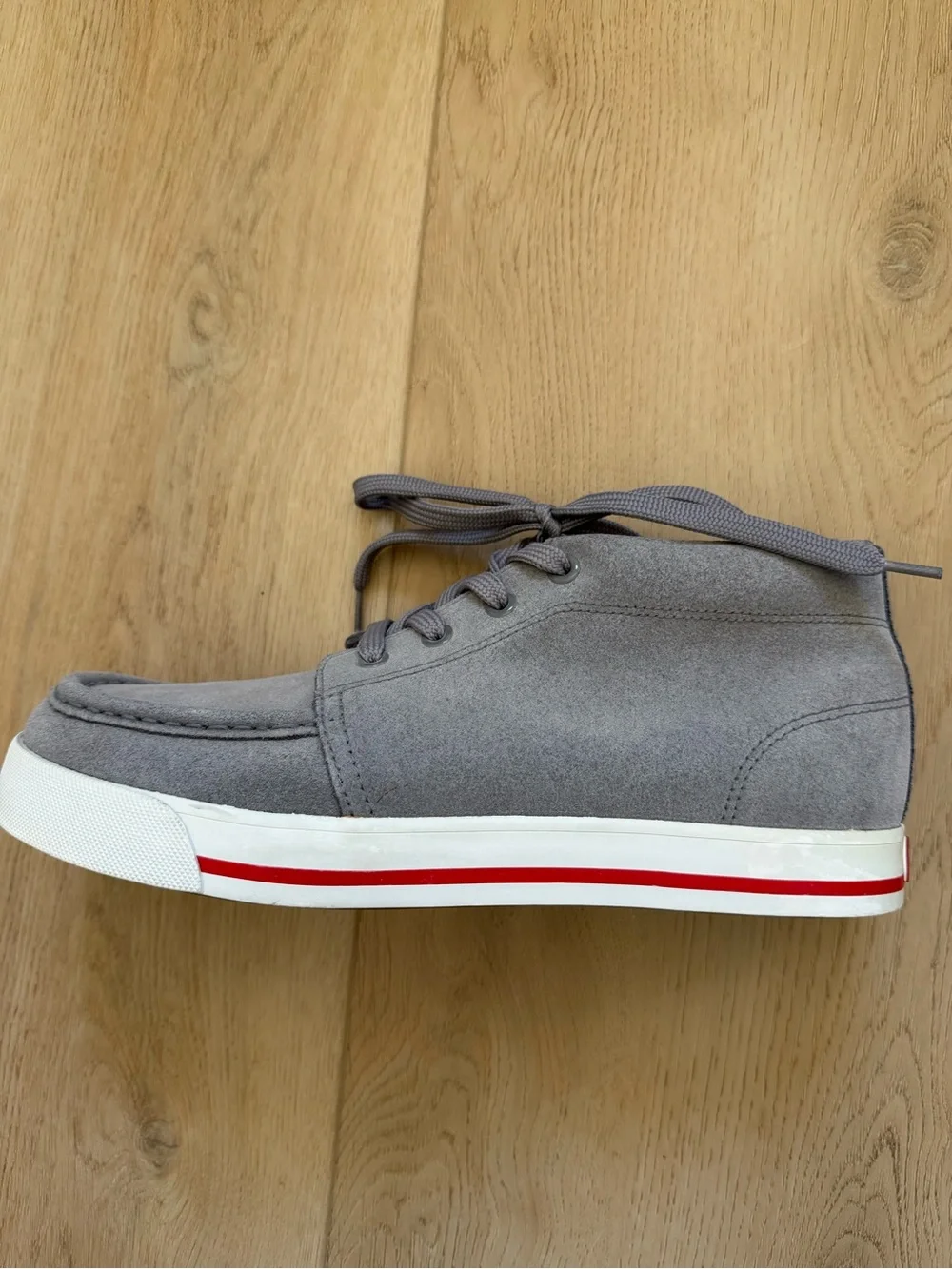 Stussy Men's Suede Casual Lace-Up Chukka Shoes Boots in Gray Size 8
